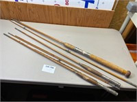 BAMBOO RODS 1 GOOD 2 FOR PARTS MONTAGUE ROD  GOOD