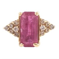 RUBY AND DIAMOND DINNER RING