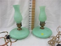Jadeite Dresser Lamps