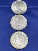 3 - Peace Dollars 1923