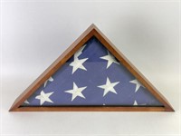 Flag Display Case with American Flag