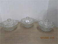 3 Lidded Candy Dishes
