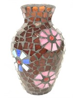 Mosaic glass vase