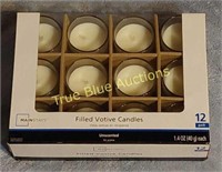 * New In Box *12 Filled Votive Candles