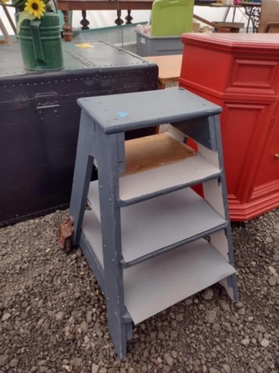 Step Ladder Style Painted Shelf