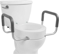 Raised Toilet Seat Riser with Handles