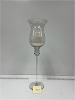 Tall glass candle holder