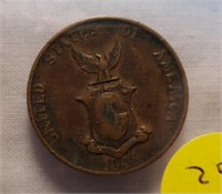 1941 US Phillipines One Centavos