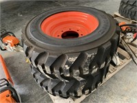 (2) 10-16.5 skidsteer tires & rims NEW X2