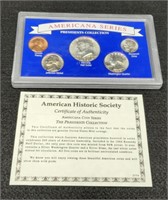 5 Coin Display "Presidents Collection" w/