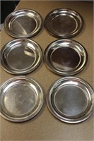 Lot of 6 Silverplate Small Plates