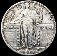 1917-S T2 Standing Liberty Quarter NEARLY UNCIRCUL