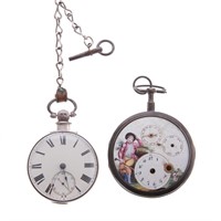 Two Early Silver Pocket Watches