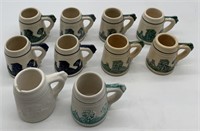 10 Old Sleepy Eye mini mugs, most are samples