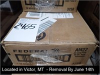 CASE OF (3,250) ROUNDS OF FEDERAL AM22 .22 LR 40