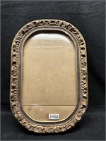 ANTIQUE OVAL BUBBLE GLASS PICTURE FRAME