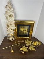 Lot of Brass Gold Decor- Made in Italy Wall Art