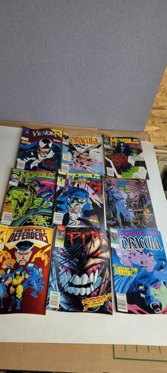 NINE COMIC BOOKS