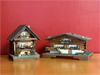 Two Swiss Chalet Music Boxes