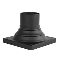 6 in. Black Pier Mount Base for Post Light