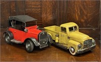 Two Decorative Metal Cars