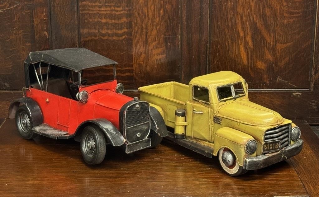 Two Decorative Metal Cars