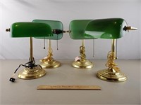 4ct Vintage Bank Desk Lamps