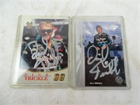 Lot of 2 Dick Trickle NASCAR Signed Collectible