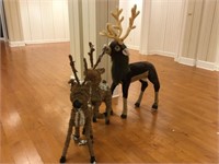 Large Life Size Reindeer and 2 Lighted Reindeer