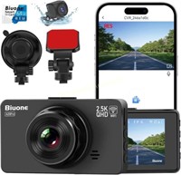 Dash Cam Front and Rear Camera  2.5K+1080P