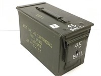 Metal 45 Cartridge Ammo Box-