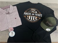 2 New Men's Large long sleeved shirts and hat