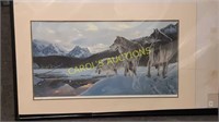Limited edition modded wolf scene print 22-in x
