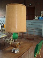 Oak barrel lamp