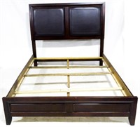 Upholstered Headboard Queen Bed 56x63x88