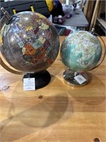 2 smaller globes