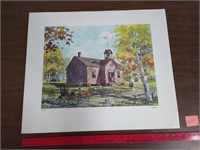 Omer Seamon  School House Signed Numbered Print