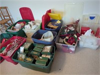 Large Lot Of Christmas And Holiday Decorations