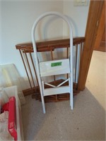 Wooden Drying Rack And Step Stool