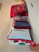 Lot Of Holiday Plates, Pillows, Tablecloths