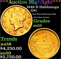 *Highlight* 1849 D Dahlonega G$1 Graded Select AU