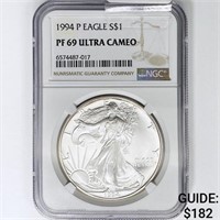 1994-P American Silver Eagle NGC PF69 UC