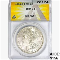 1884-O Morgan Silver Dollar ANACS MS62