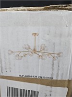 Gold Crystal ceiling light. Not checked for