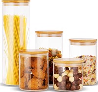 Erreloda Glass Food Storage Jars  Set of 5