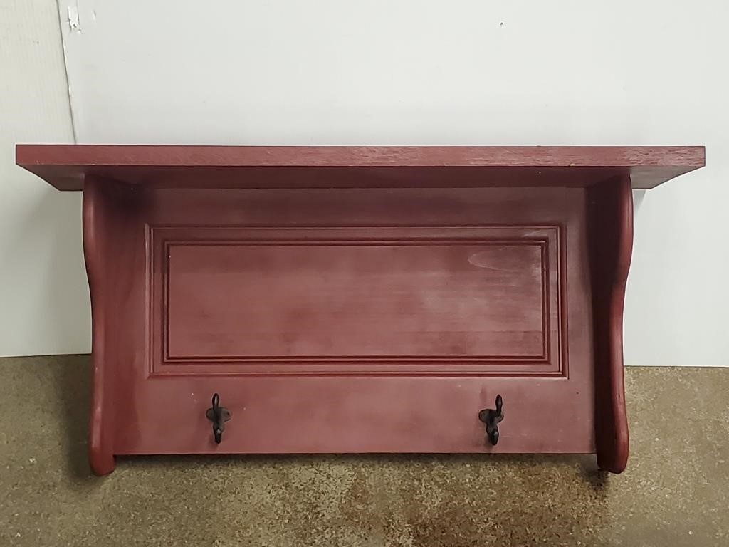 Painted Hanging Coat Rack / Shelf