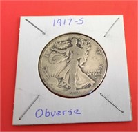 1917-S Obverse Mint Mark Walking Liberty 50 Cent C