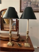 PAIR OF CANDLE STICK LAMPS