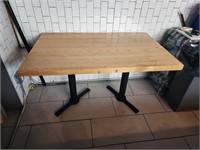 WOOD TOP TABLES (1) 48" X 30" & (2) 24" X 30"