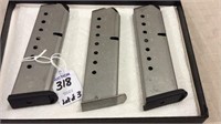 Set of 3 S&W 45 Cal Clips (Showcase Not Included)
